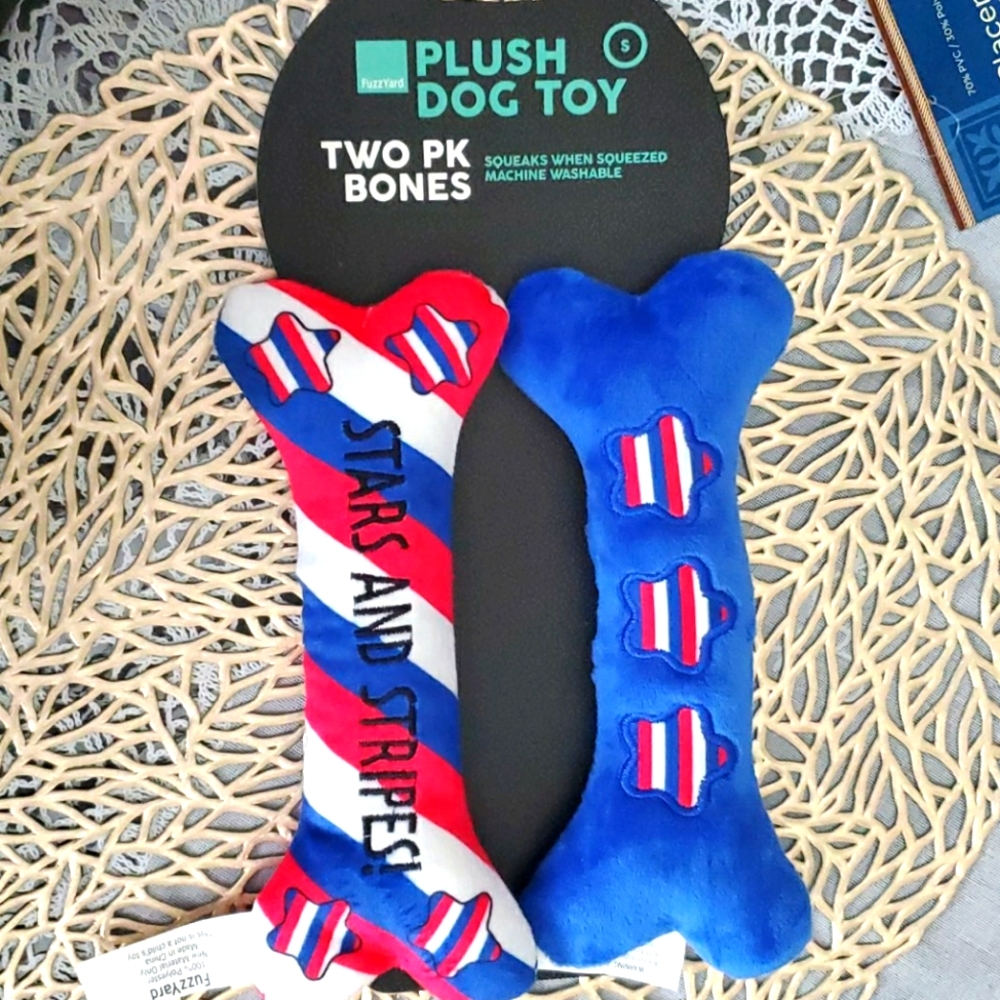 2 PACK Plush Bones 4th of July Fuzzyard